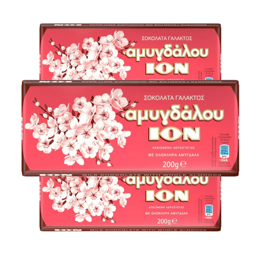 Almond Chocolate ION - 3x200g - Greek Flavours