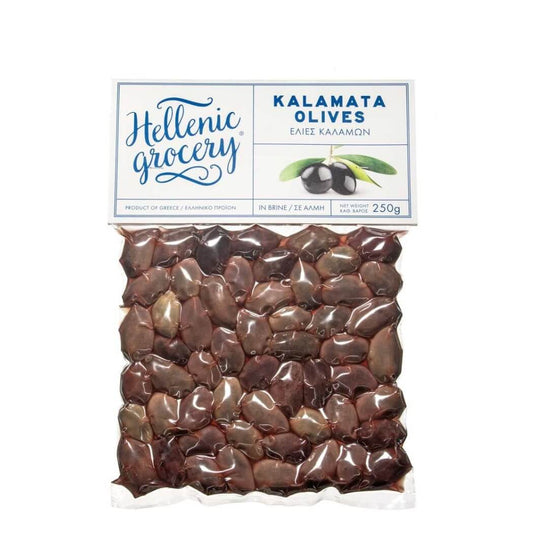 Kalamata Variety Olives in Vacuum 250gr - Hellenic Grocery - Greek Flavours