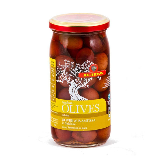 Amfissa black Olives in brine - 350g - Greek Flavours